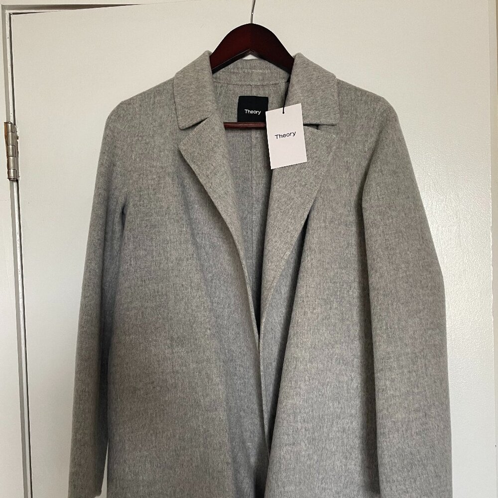 Theory 100% Double-face Wool Blazer Coat